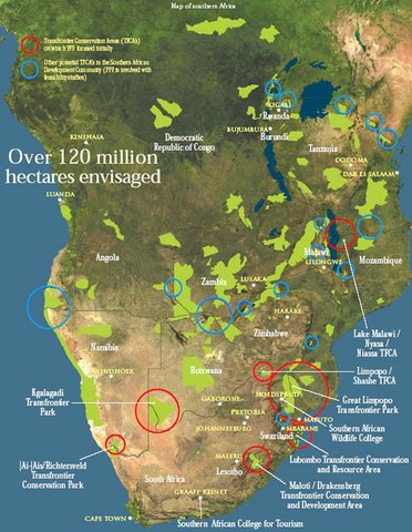 WWF map from a 2001. New parks have been created in the mean time.